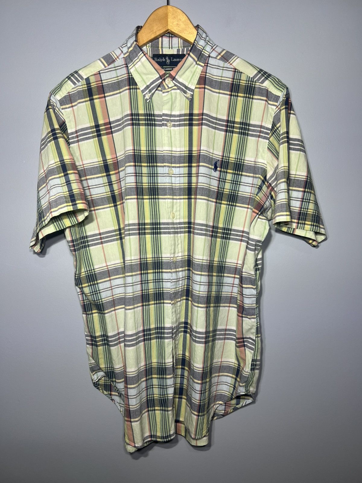 Polo Ralph Lauren Polo Ralph Lauren Shirt Mens L Green Blue Plaid Short Sleeve Size US L / EU 52-54 / 3 - 2 Thumbnail