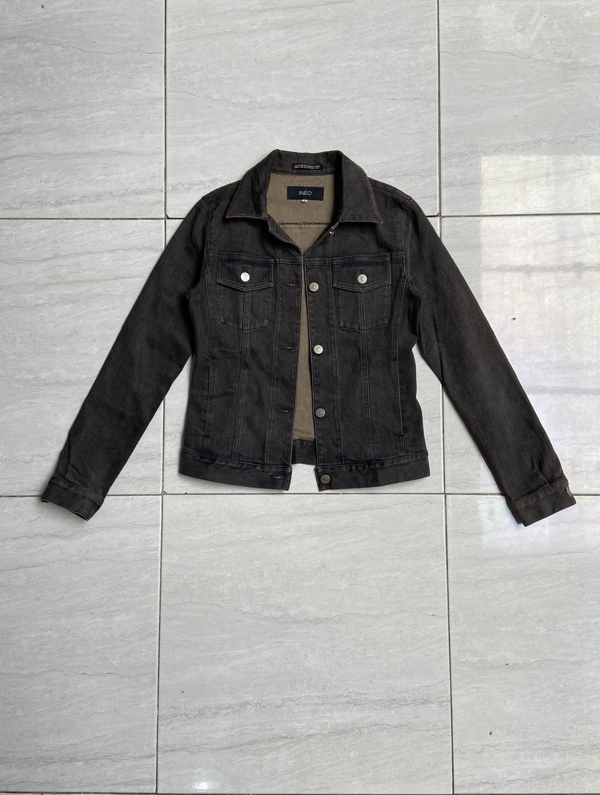 image of Ined By Yohji Yamamoto Brown Denim Jacket, Men's (Size XS)