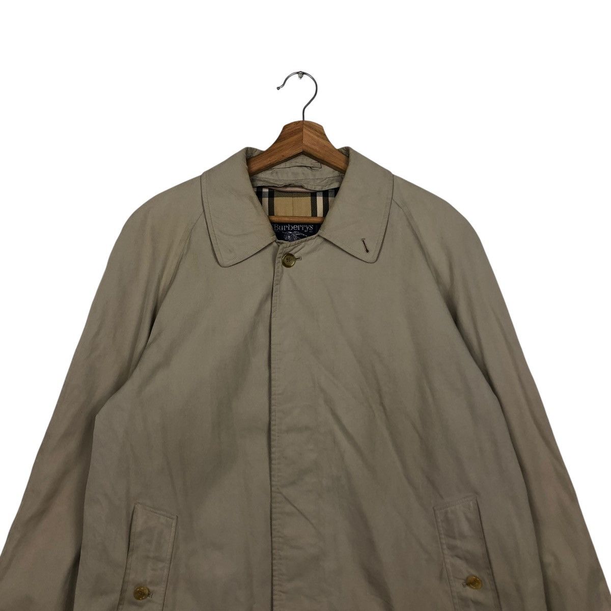 Burberry 🔥VINTAGE LONG JACKET BURBERRYS NOVA CHECK MADE IN ENGLAND Size US M / EU 48-50 / 2 - 6 Thumbnail