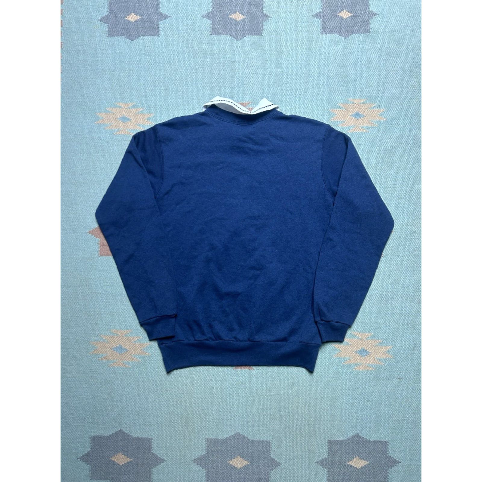 Vintage VINTAGE Morning Sun Sweatshirt Woman Small Blue Flower Stitch Pullover Size S / US 4 / IT 40 - 5 Thumbnail