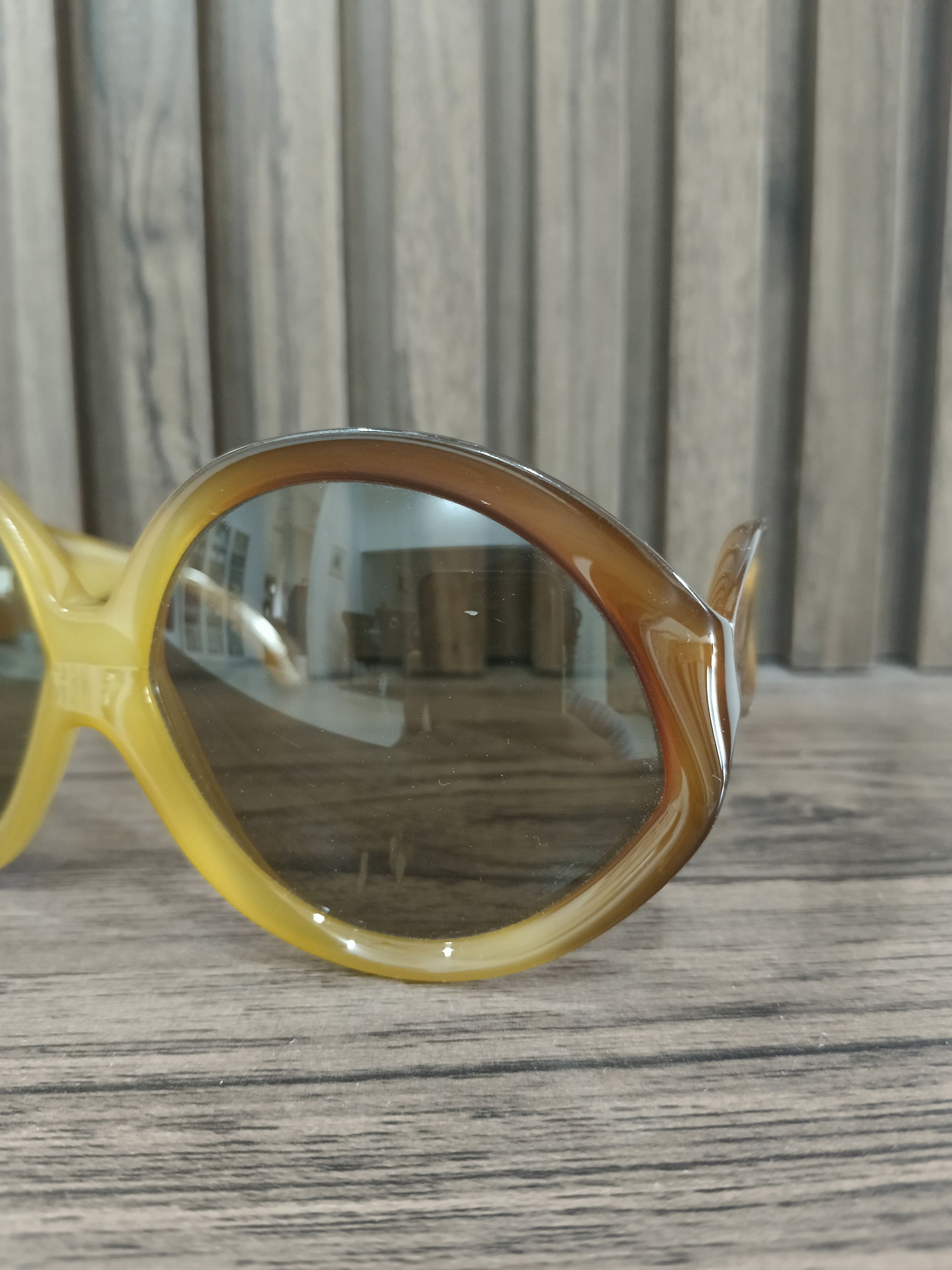 Dior Rare 70s Christian Dior Optyl - Translucent Amber Two-Tone Size ONE SIZE - 5 Thumbnail