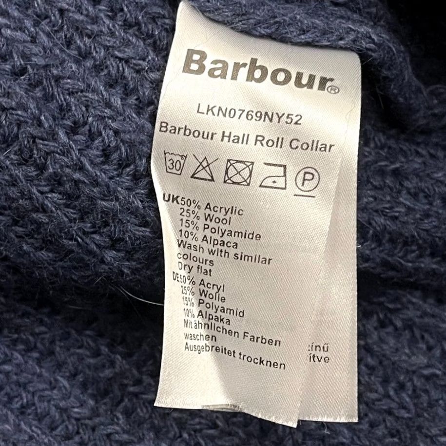Barbour VINTAGE Barbour Hall Roll Collar Sweater Womens Size 14 Wool Alpaca Blue Turtleneck Prep Size XL / US 12-14 / IT 48-50 - 3 Thumbnail