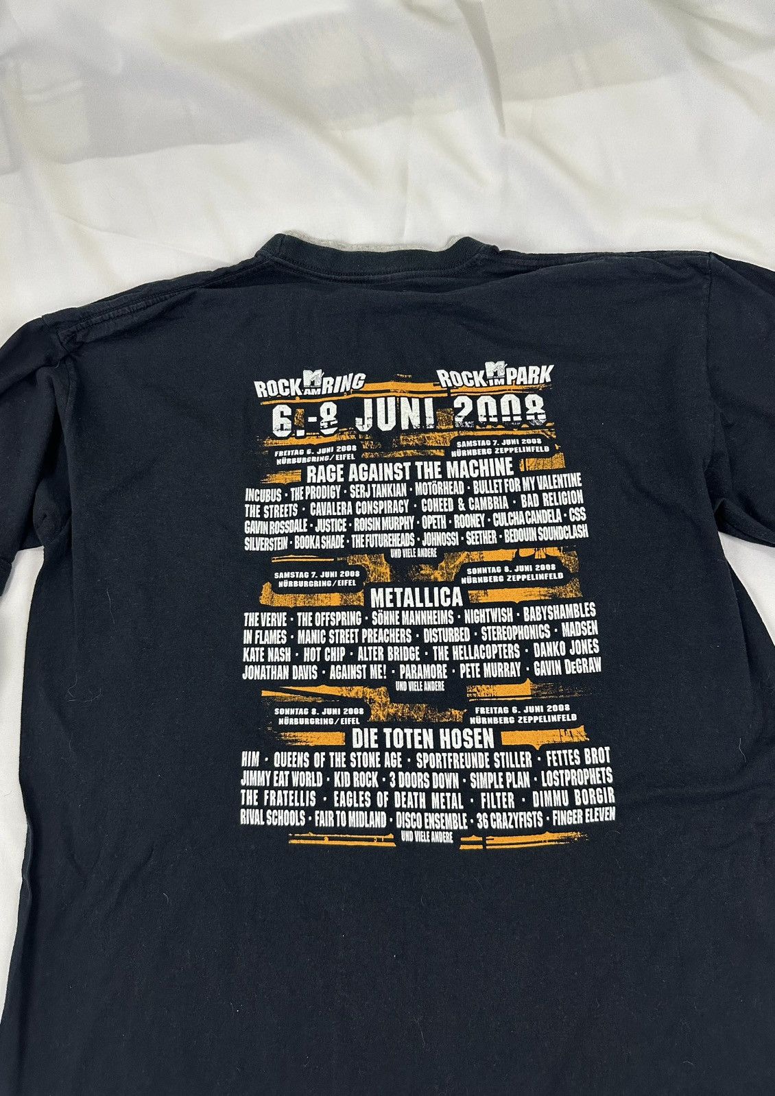 Fruit Of The Loom RARE 2008 Rock Im Park Rock Am Ring Mens Longsleeve 3/4 L Size US L / EU 52-54 / 3 - 6 Thumbnail