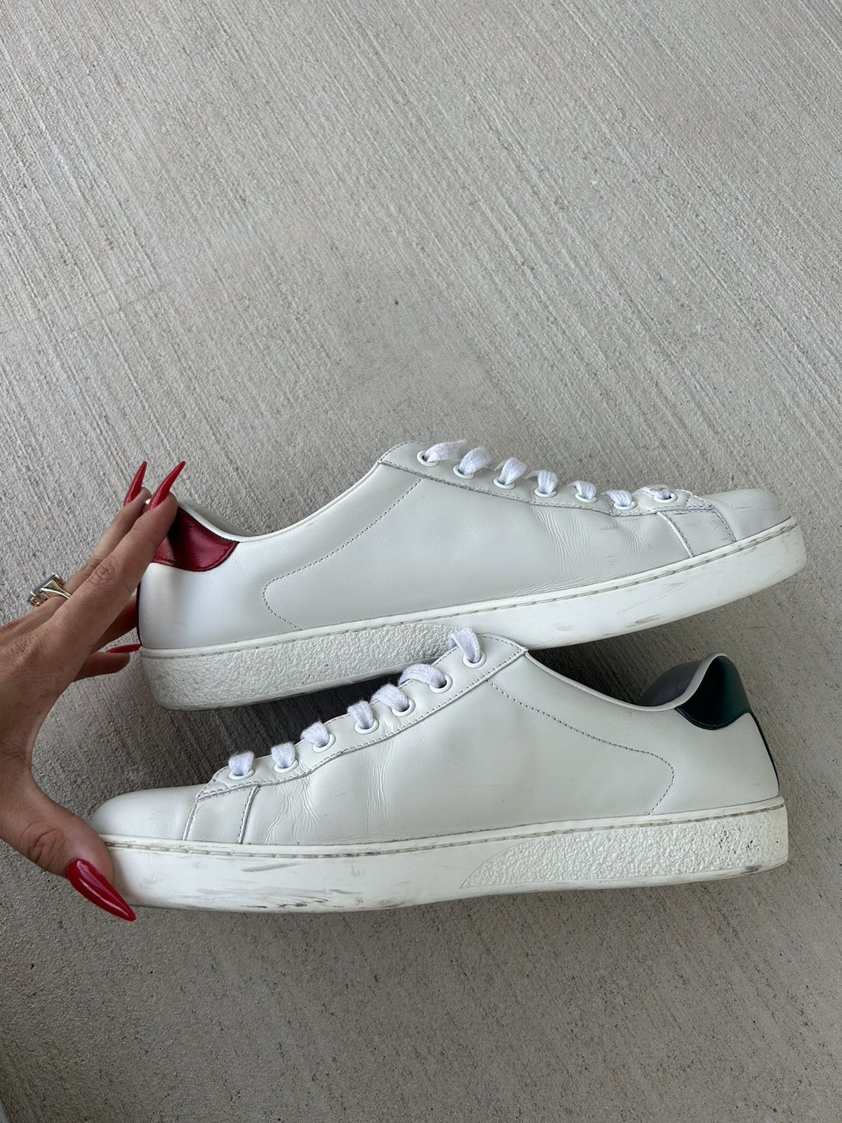 Gucci GUCCI Ace ‘Loved’ Leather Sneakers Size US 10 / EU 43 - 2 Thumbnail