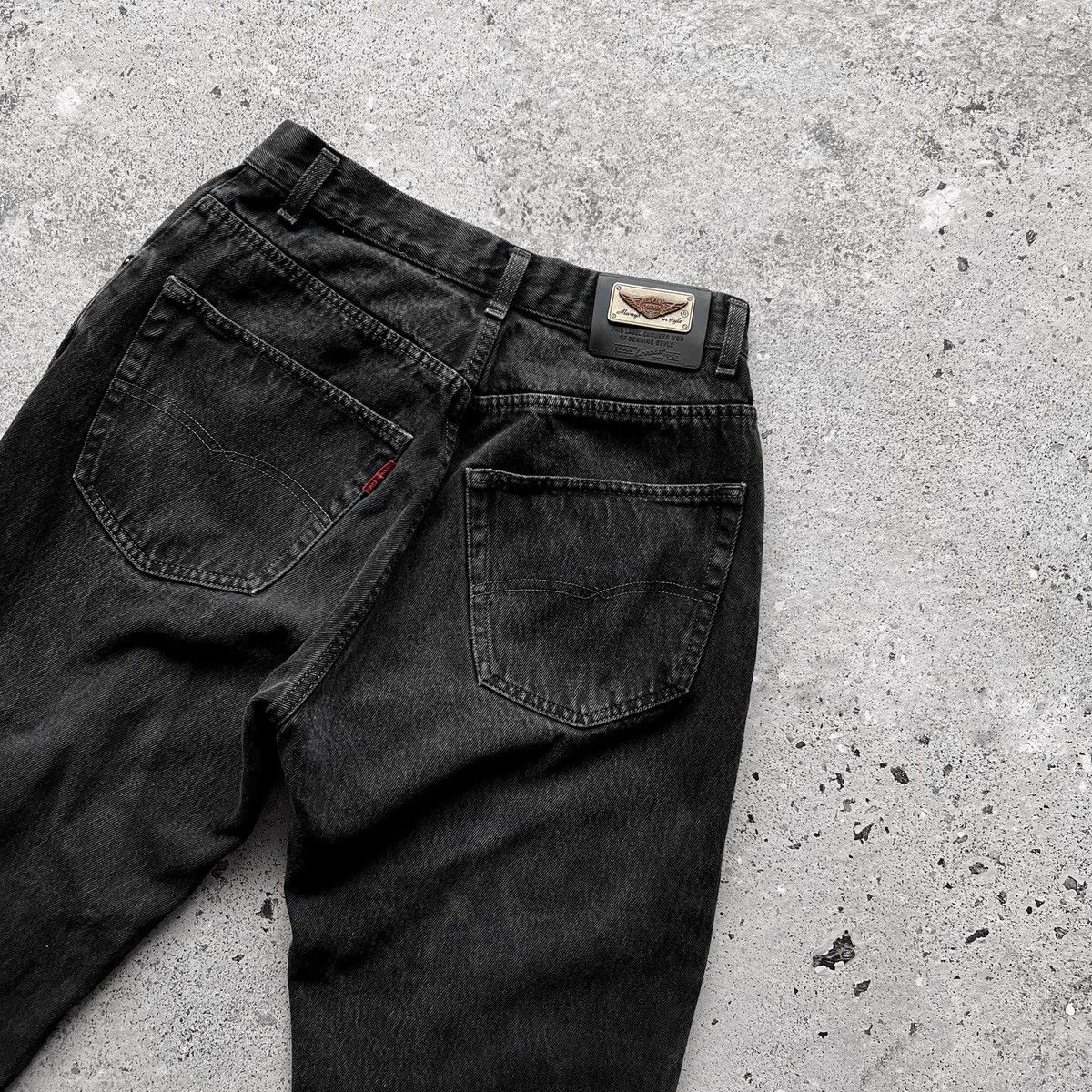 Vintage Crocker Womens Vintage 90s Black Relaxed Fit Y2K Denim Jeans Size 27" / US 4 / IT 40 - 5 Thumbnail