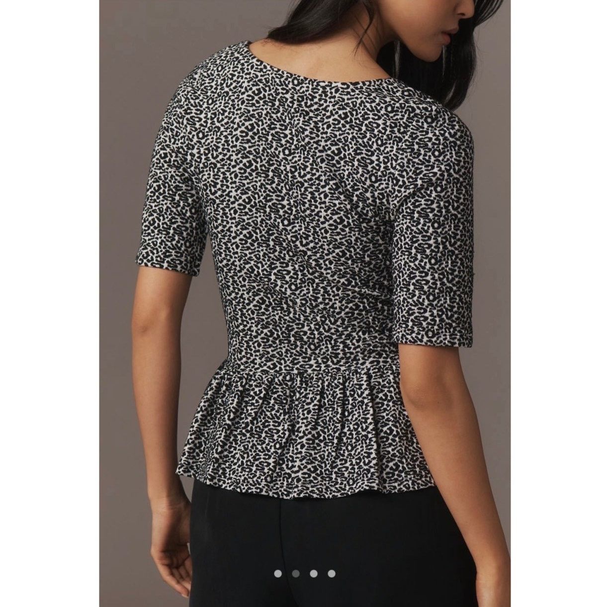 Anthropologie NWT Maeve x Anthropologie Peplum Scoop Neck Top Size XS / US 0-2 / IT 36-38 - 4 Thumbnail