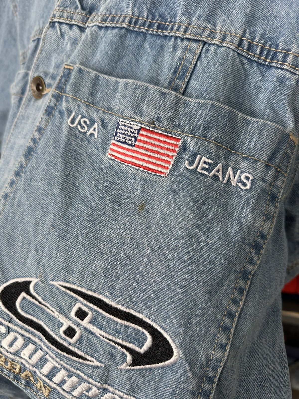 Southpole Vintage Y2K Southpole USA Jeans Blue Denim Button Up Shirt Size US M / EU 48-50 / 2 - 10 Thumbnail