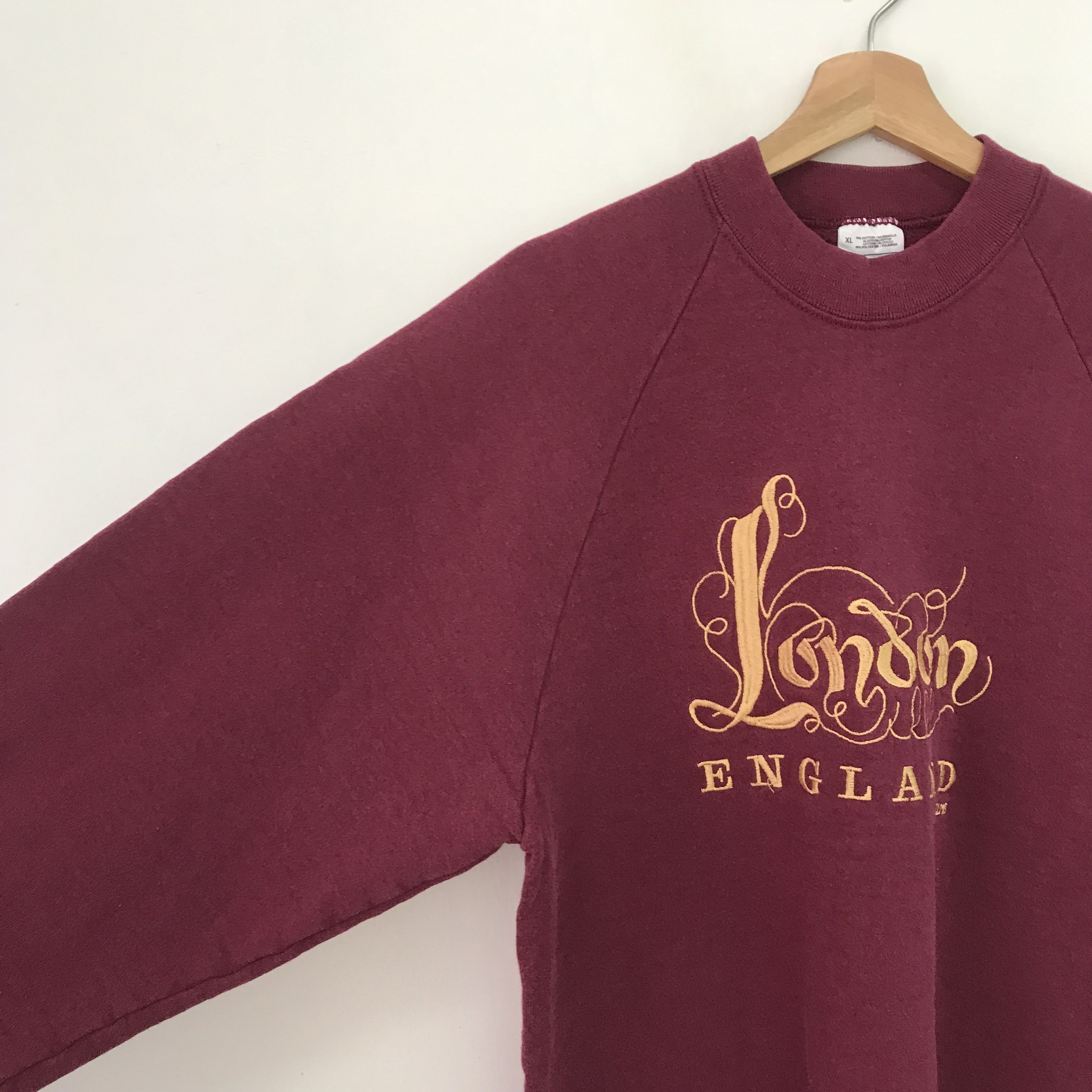 Wax London Vintage London Maroon Sweatshirt Large London - 550 Size US L / EU 52-54 / 3 - 4 Thumbnail