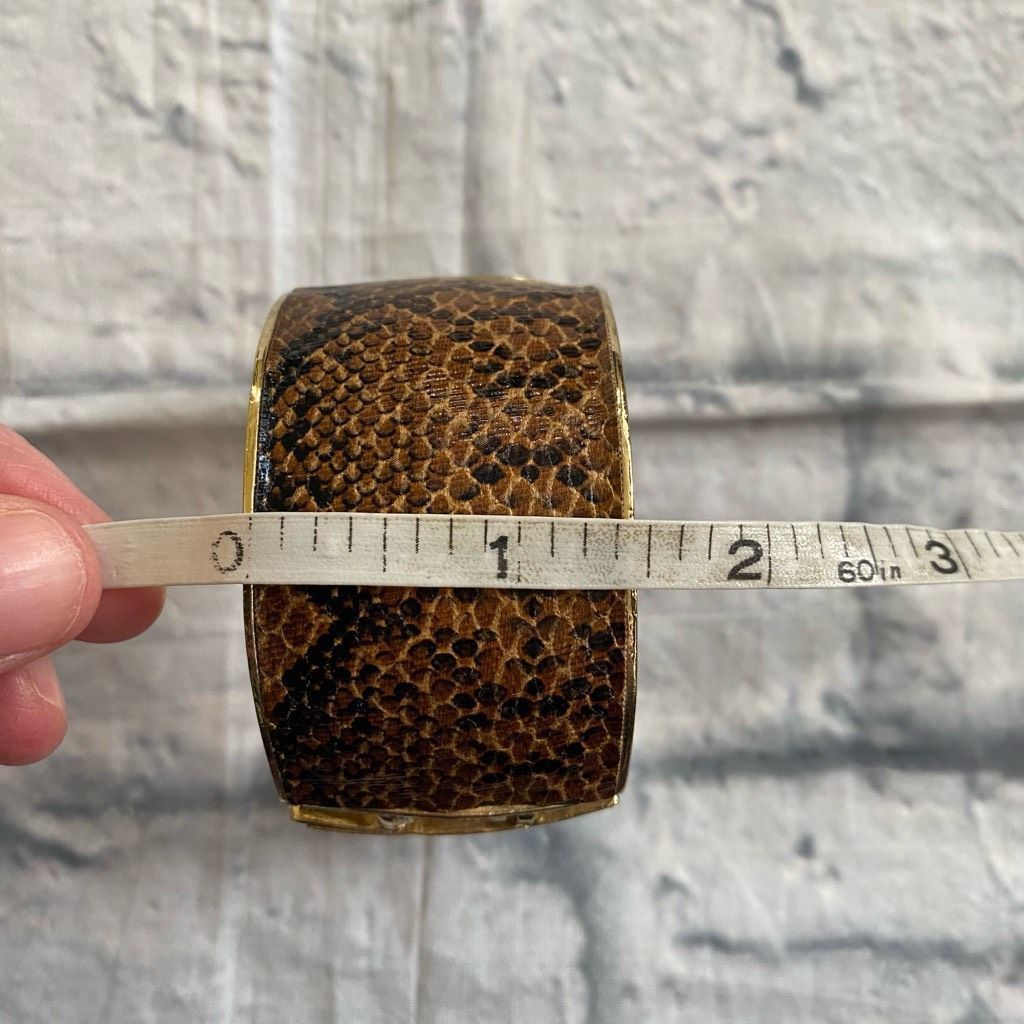 Other Cuff Bracelet w/snap clasp reptile print with faux crystals Size ONE SIZE - 8 Thumbnail
