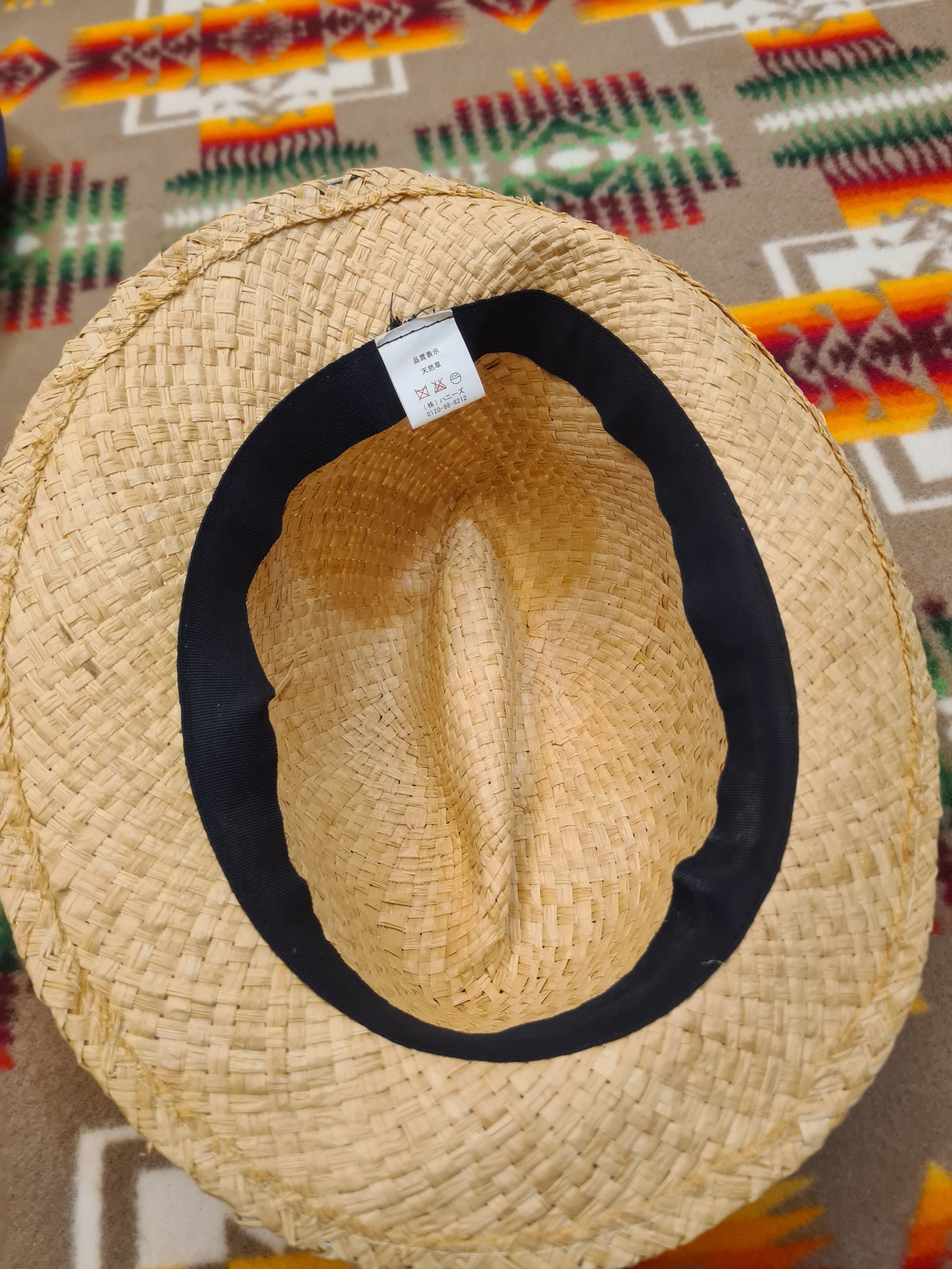 PONY Straw hat navajo aztec stone wood Size ONE SIZE - 3 Thumbnail