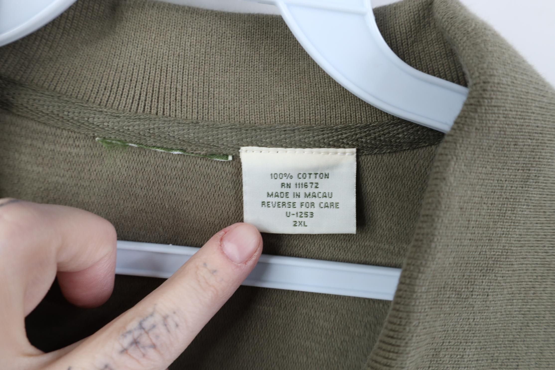 Vintage Vintage 90s Streetwear Knit Long Sleeve Rugby Polo Green Size US XXL / EU 58 / 5 - 5 Thumbnail