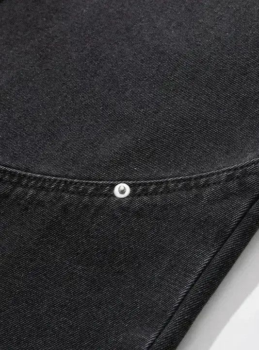 Japanese Brand Streetwear Casual Design Washed Black Loose Jeans Pants Size US 32 / EU 48 - 6 Thumbnail