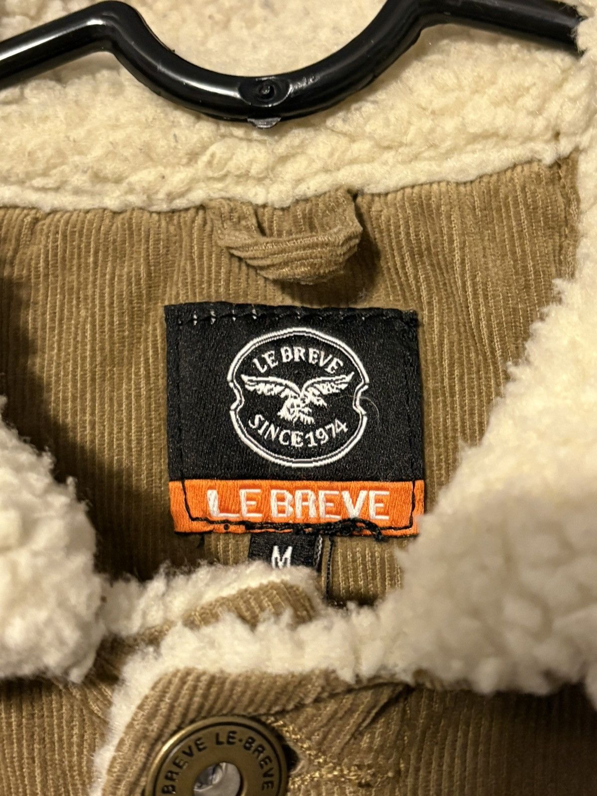 Vintage Le Breve Mens Sherpa Lined Jacket Medium Brown Corduroy. Size US M / EU 48-50 / 2 - 3 Thumbnail