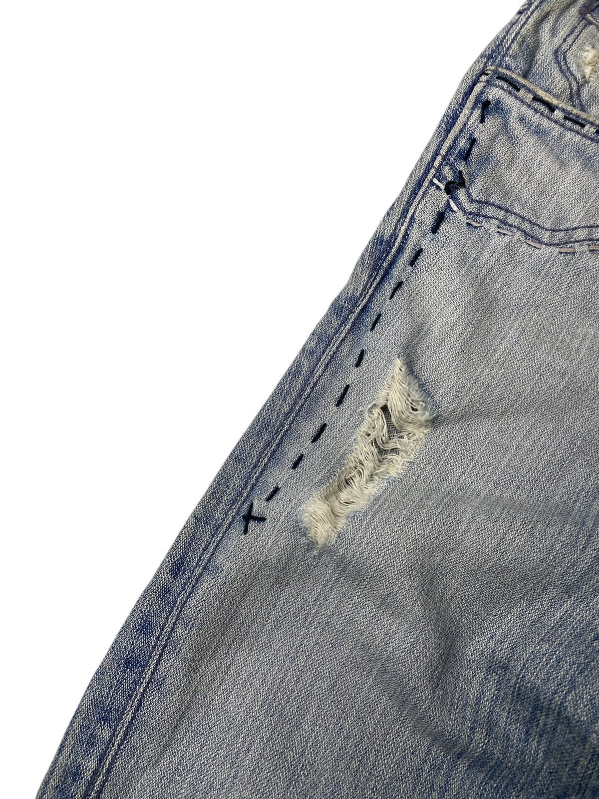 If Six Was Nine × Japanese Brand × Tornado Mart 2000's ' No Id ' Japanese Flared Boro Jeans Size US 29 - 9 Thumbnail