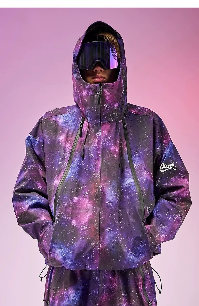 Other Purple Starry Sky Series Hard Shell Ski Jacket Size US 32 / EU 48 - 18 Thumbnail