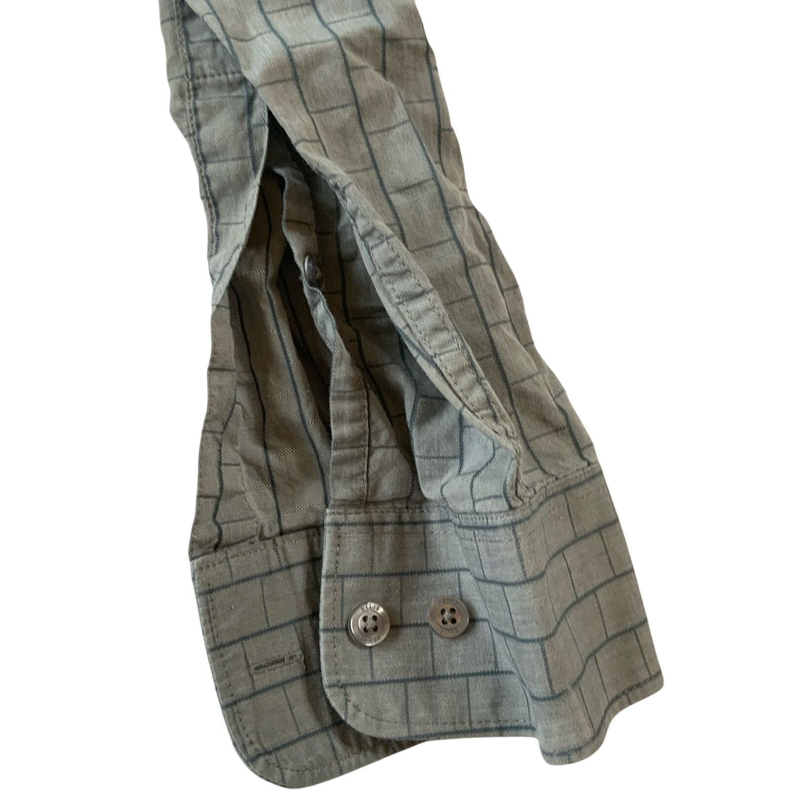 Perry Ellis Perry Ellis Gray Patterned Button Down Size US XL / EU 56 / 4 - 5 Thumbnail