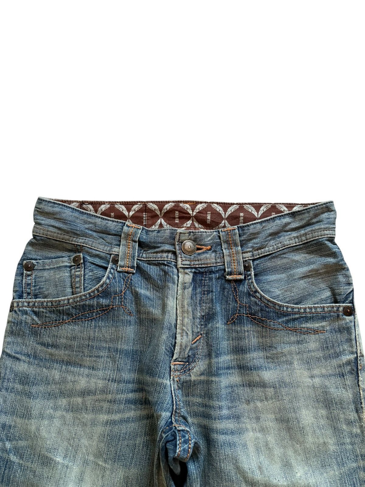 Edwin × Japanese Brand Exclusive Vintage Edwin Mud Wash Ripped Flare Jean Size US 31 - 4 Thumbnail
