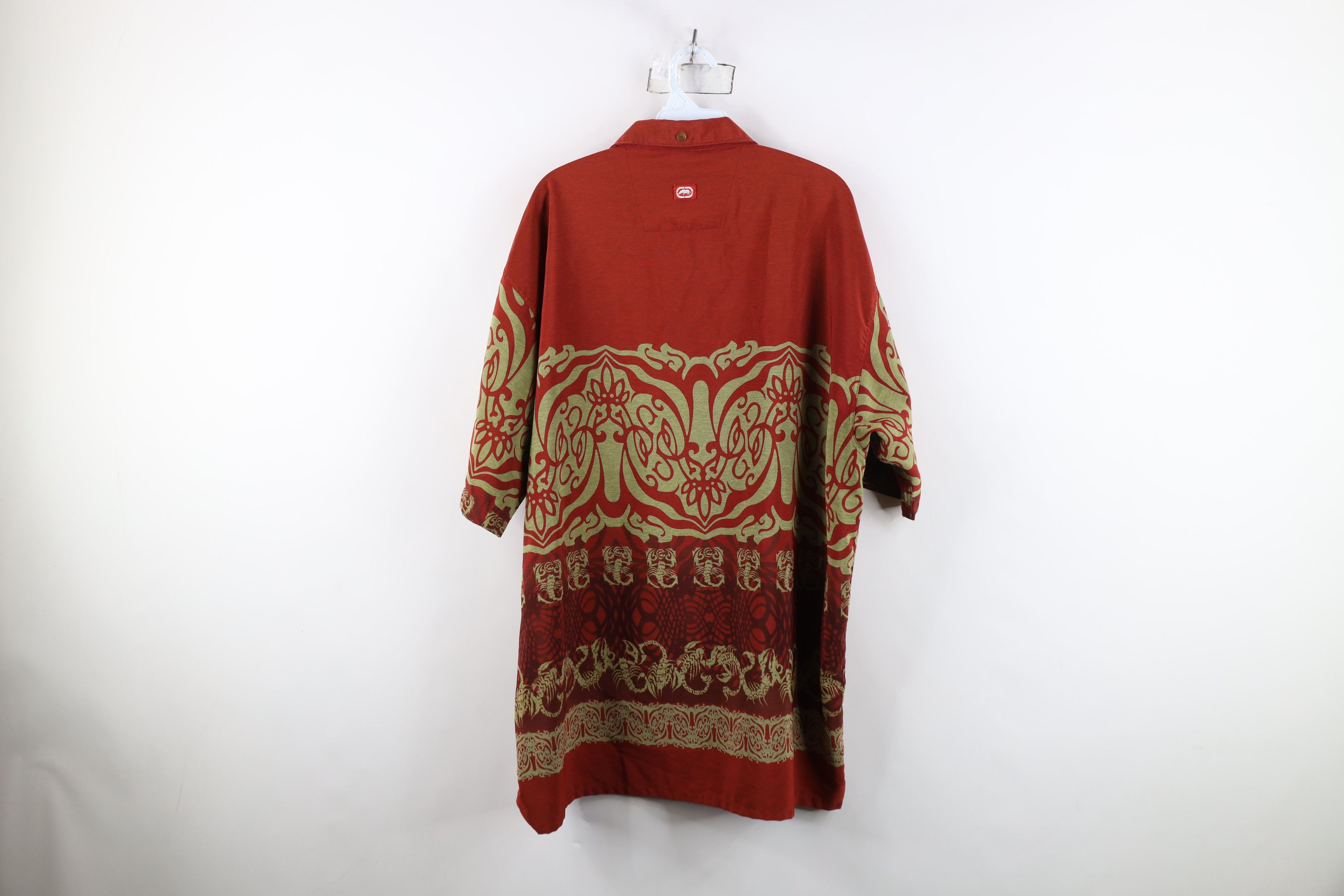 Marc Ecko Vintage 90s Y2K Ecko Scorpion Tribal Hawaiian Button Shirt Size US XL / EU 56 / 4 - 13 Thumbnail