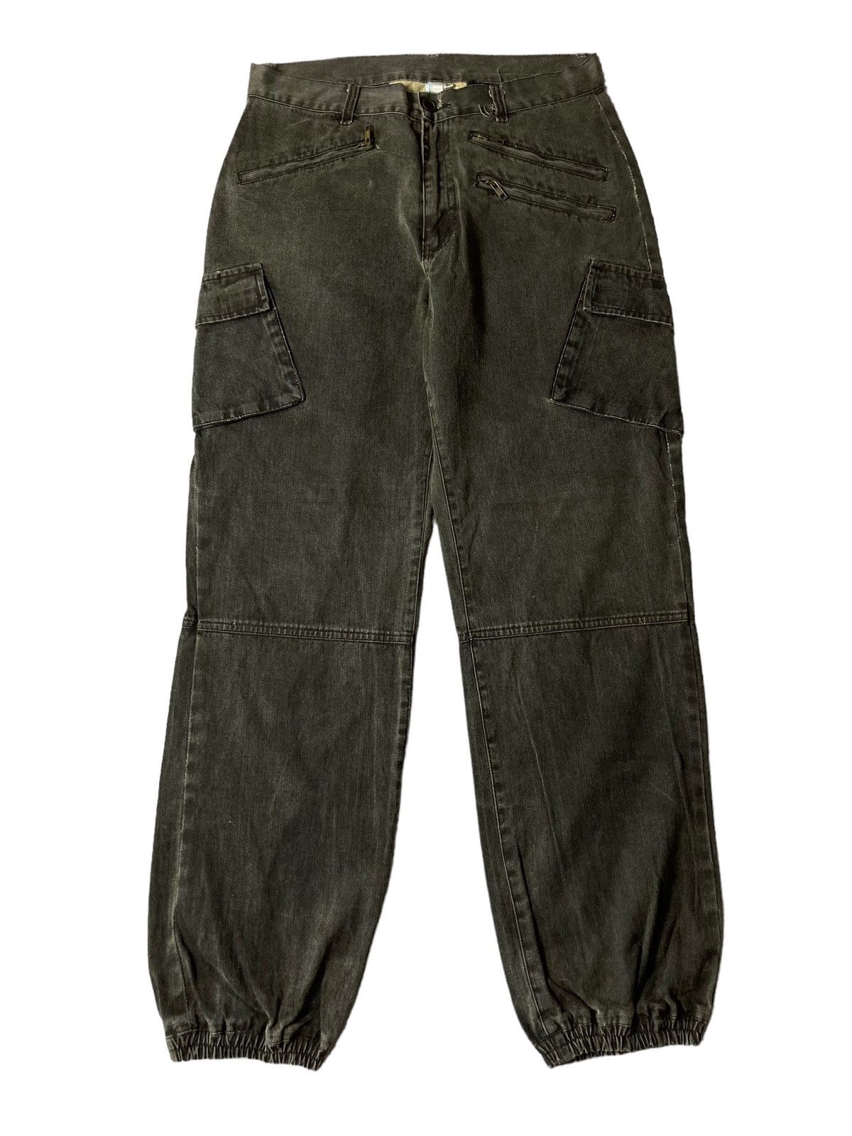 image of Archival Clothing x Hysteric Glamour Paradise Cargo Pants Gray Washed in Grey, Men's (Size 32)