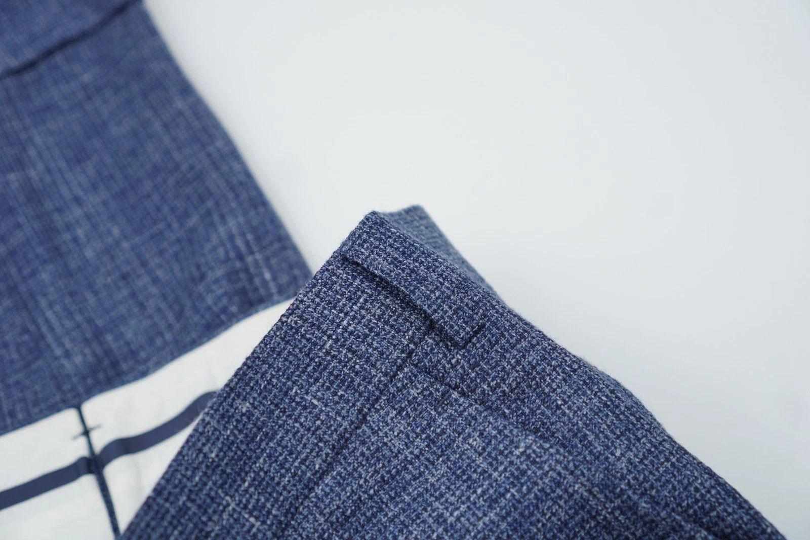 Suitsupply Men Suitsupply Pants Navy Blue Wool Silk & Linen UK/US42 Size 42R - 4 Thumbnail