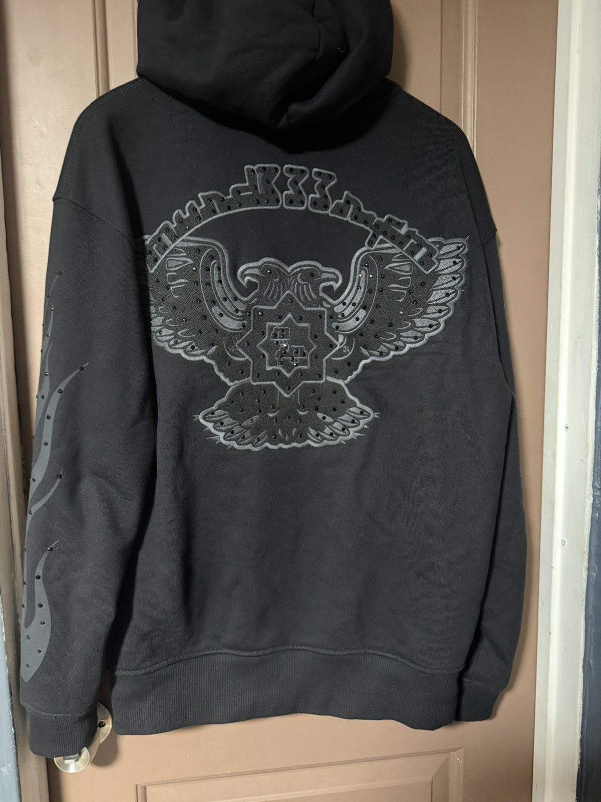 murd333r.fm Murd333r.fm Chopper Black Rhinestone Zip Up Hoodie Size US L / EU 52-54 / 3 - 4 Thumbnail
