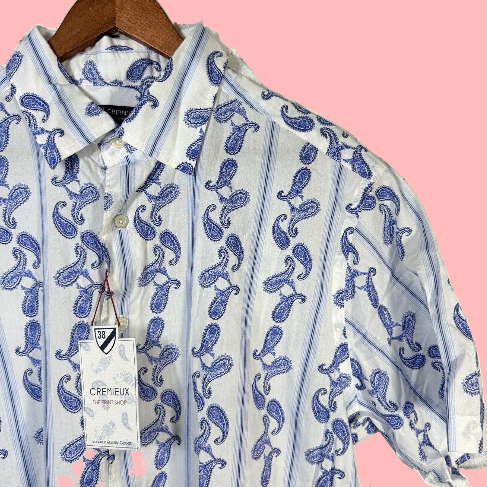 Cremieux Cremieux Short Sleeve Button Down Paisley Print Casual Shirt Mens XL Multicolor Size US XL / EU 56 / 4 - 2 Thumbnail