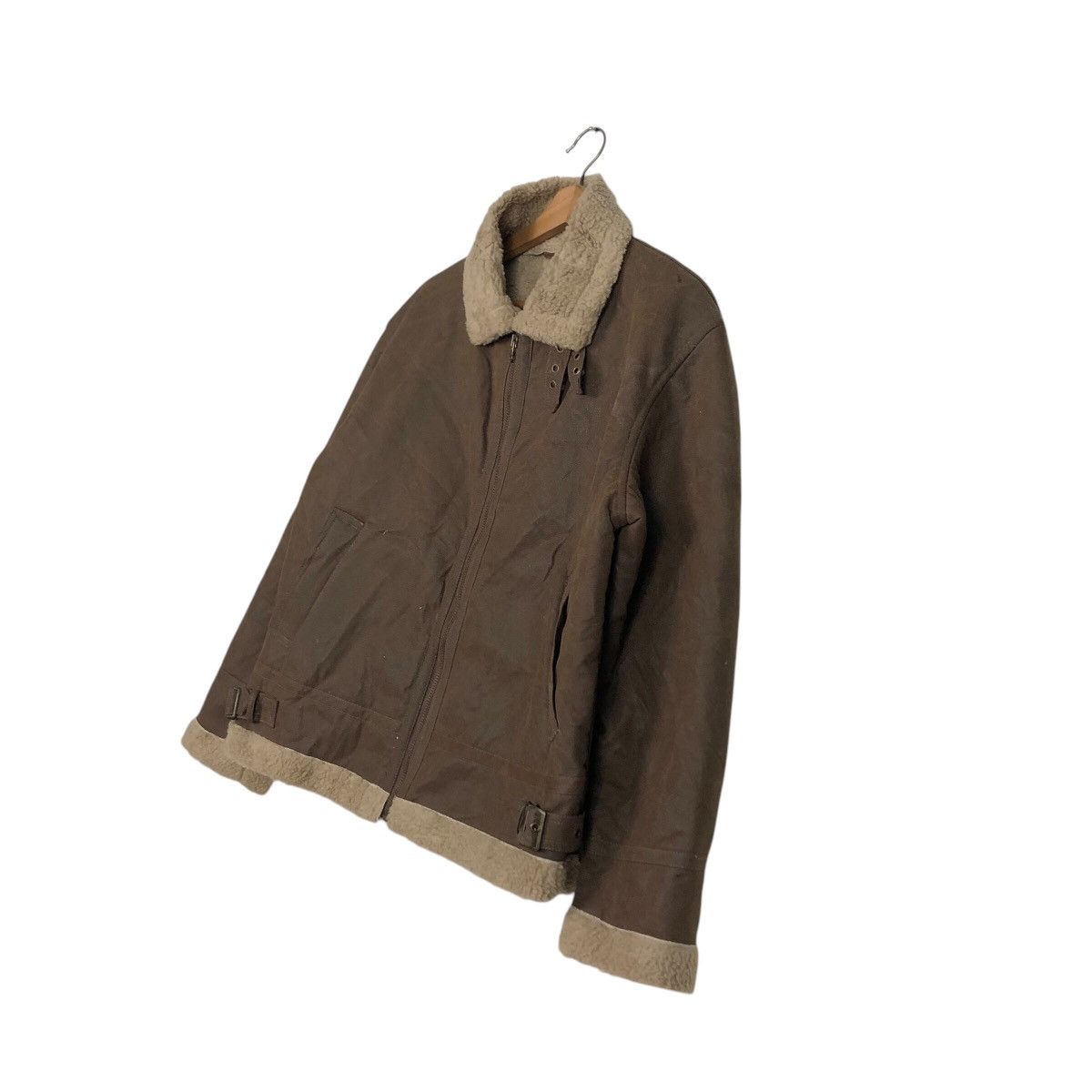 Japanese Brand 📌Vintage Leather Jacket Baffy Shearling Blanket B3 Design Size US M / EU 48-50 / 2 - 3 Thumbnail