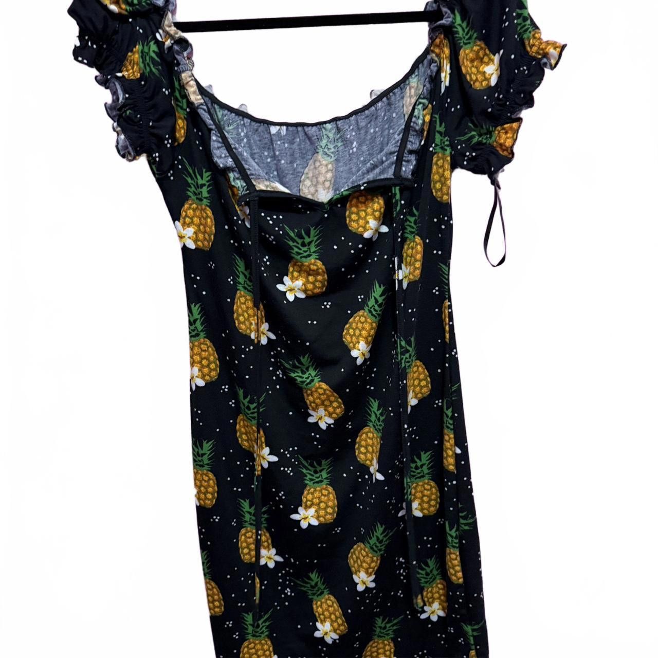 Designer Tropical Pineapple Print Dress Size M / US 6-8 / IT 42-44 - 3 Thumbnail