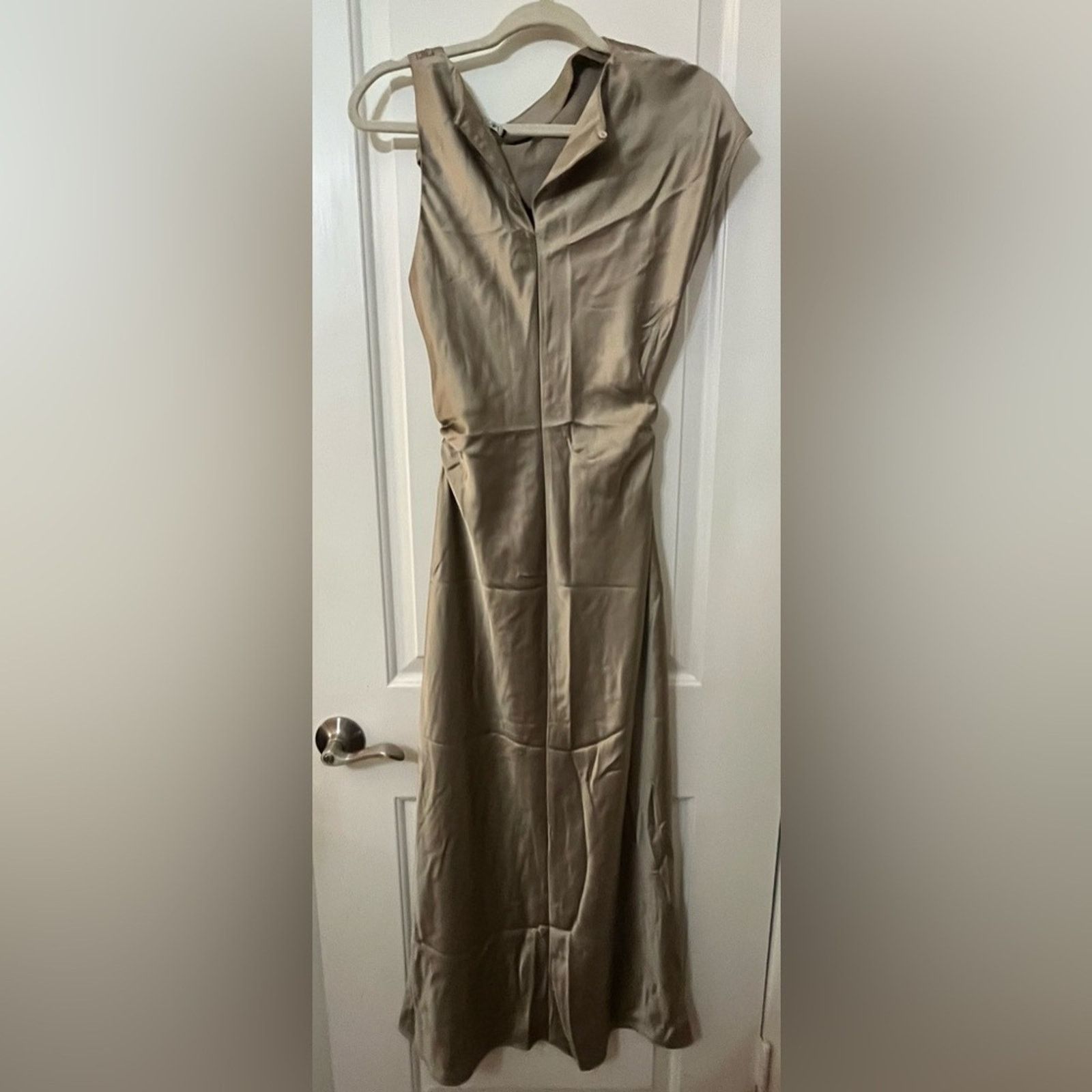 Zara Nwt- zara- satin effect draped midi dress- small Size S / US 4 / IT 40 - 5 Thumbnail