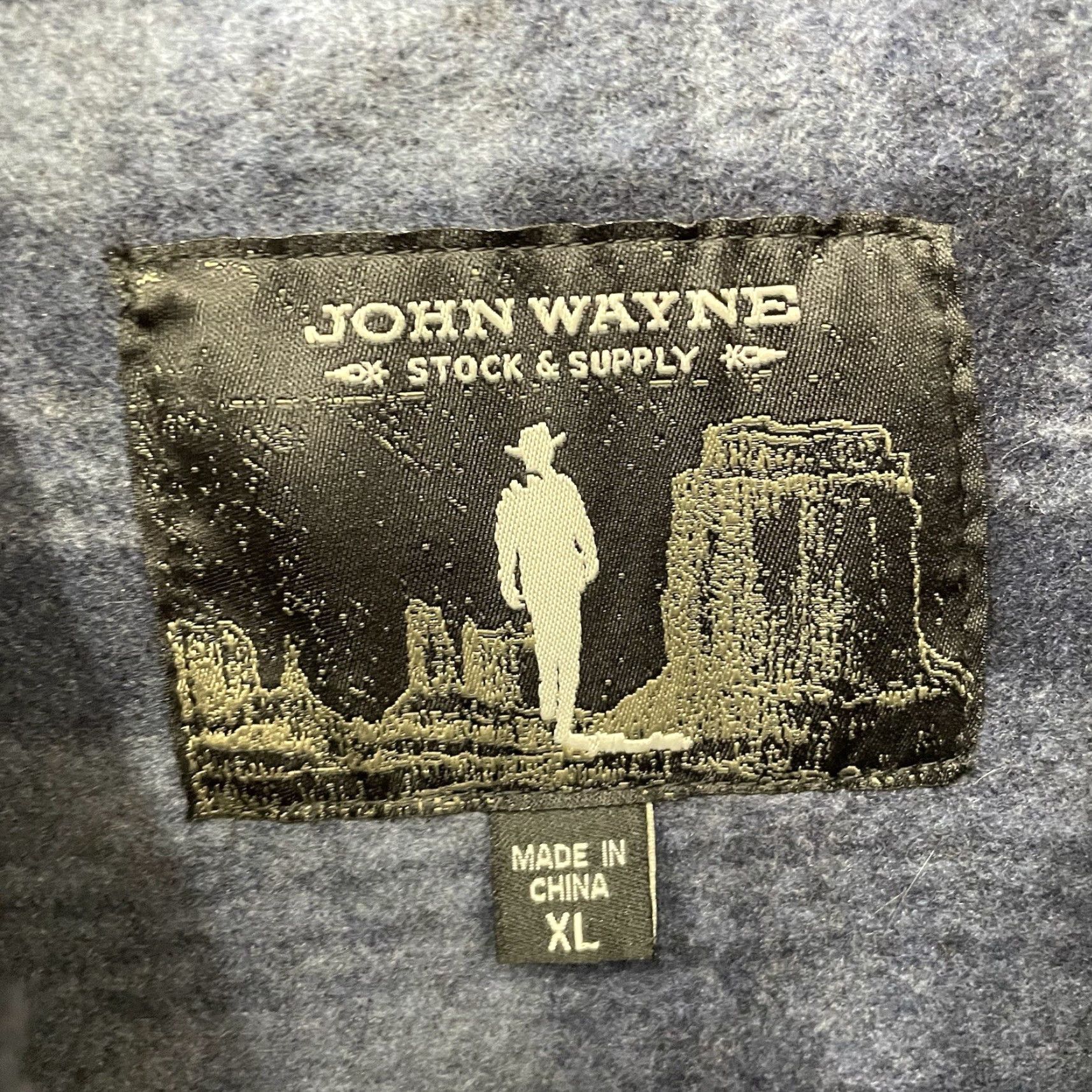 Vintage John Wayne Stock & Supply Blue Plaid Jacket Mens XL Half-Zip Windbreaker Size US XL / EU 56 / 4 - 4 Thumbnail