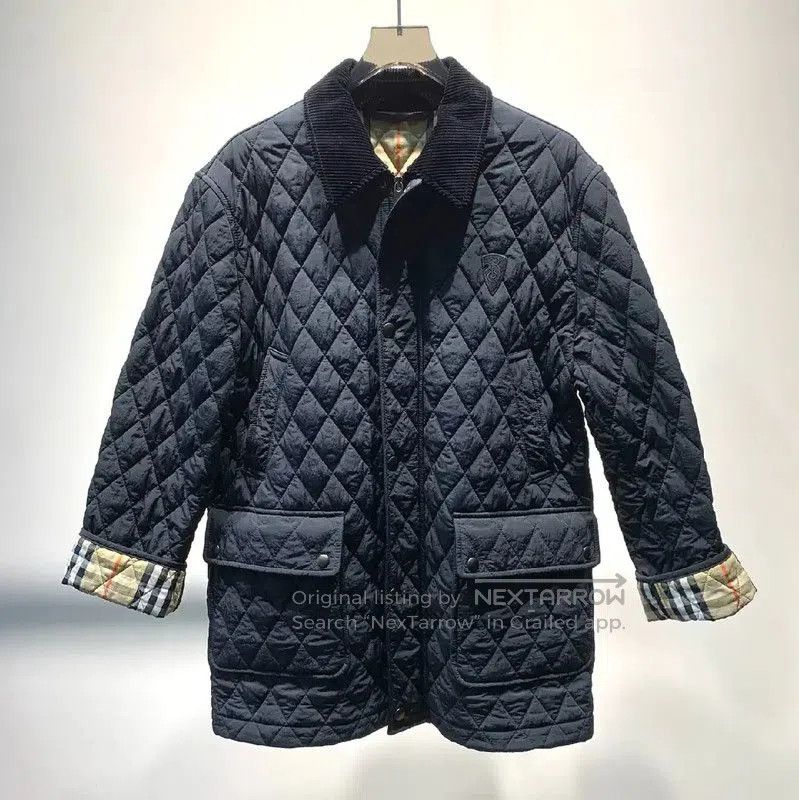 Burberry Burberry Men's Black Quilted Cotton Jacket. Size US XL / EU 56 / 4 - 1 Thumbnail