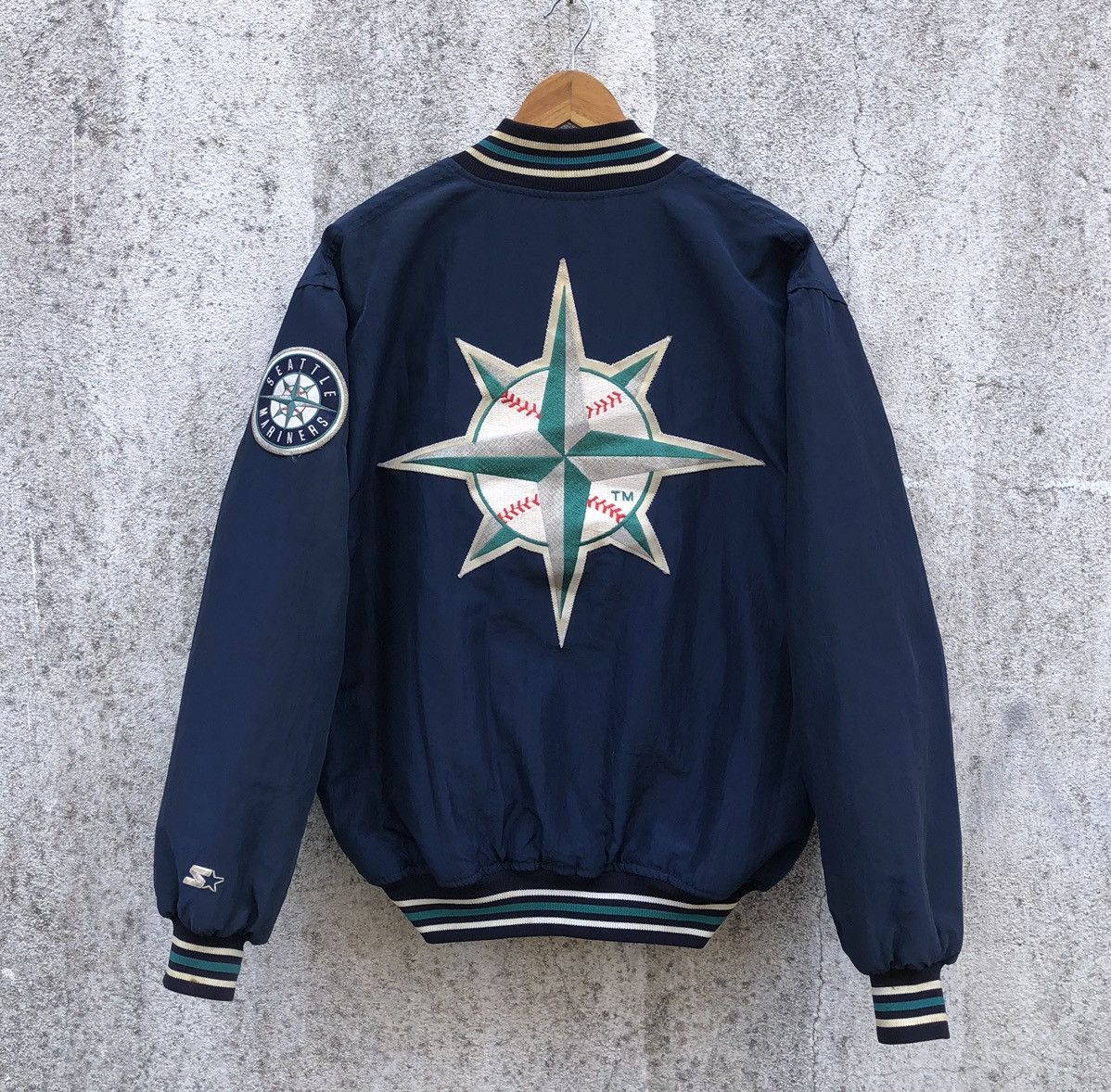 Vintage VTG 80s Seattle Mariners Diamond Collection Starter Jacket Size US L / EU 52-54 / 3 - 6 Thumbnail