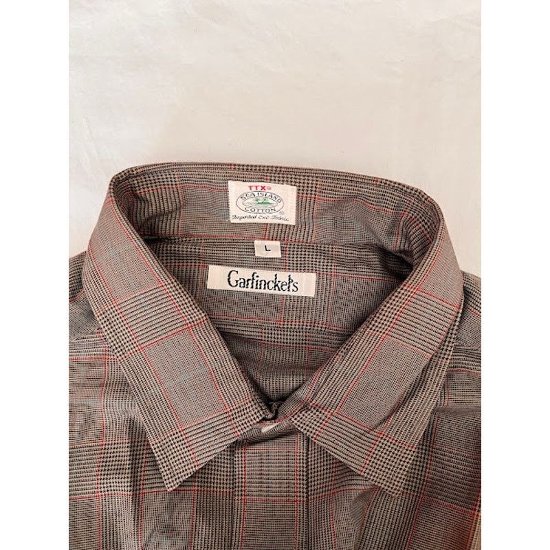 Other Vintage 80s New Garfinckels Shirt Brown Red Plaid Size L Size US L / EU 52-54 / 3 - 3 Thumbnail