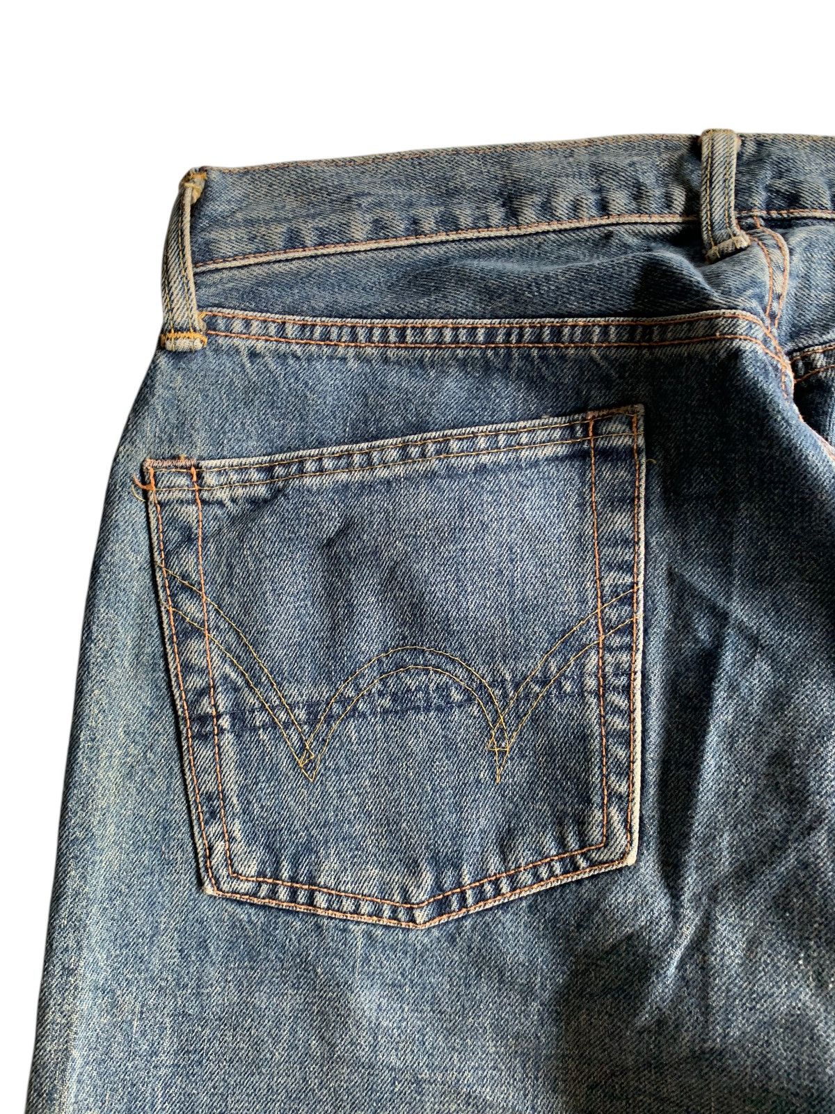 Edwin × If Six Was Nine × Kapital VINTAGE EDWIN 505X SELVEDGE BAGGY RUSTY DISTRESSED DENIM Size US 31 - 13 Thumbnail