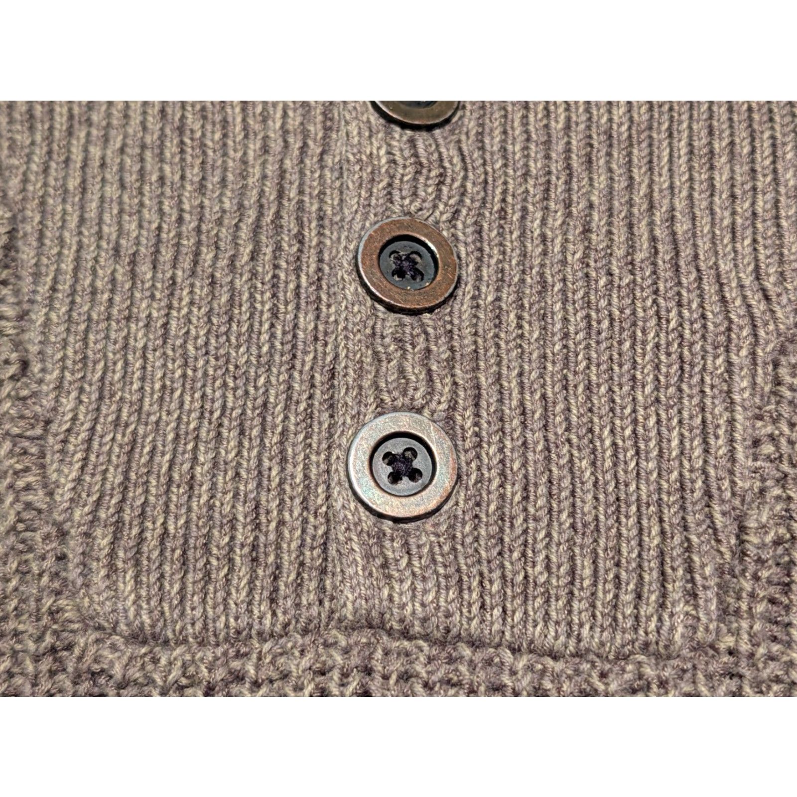 Vintage VINTAGE RedHead Mens Pullover Sweater Crew Neck Brown Cotton Blend Button Long Sleeve Large Workwear 90s Classic Outdoor Mens Size US L / EU 52-54 / 3 - 7 Thumbnail