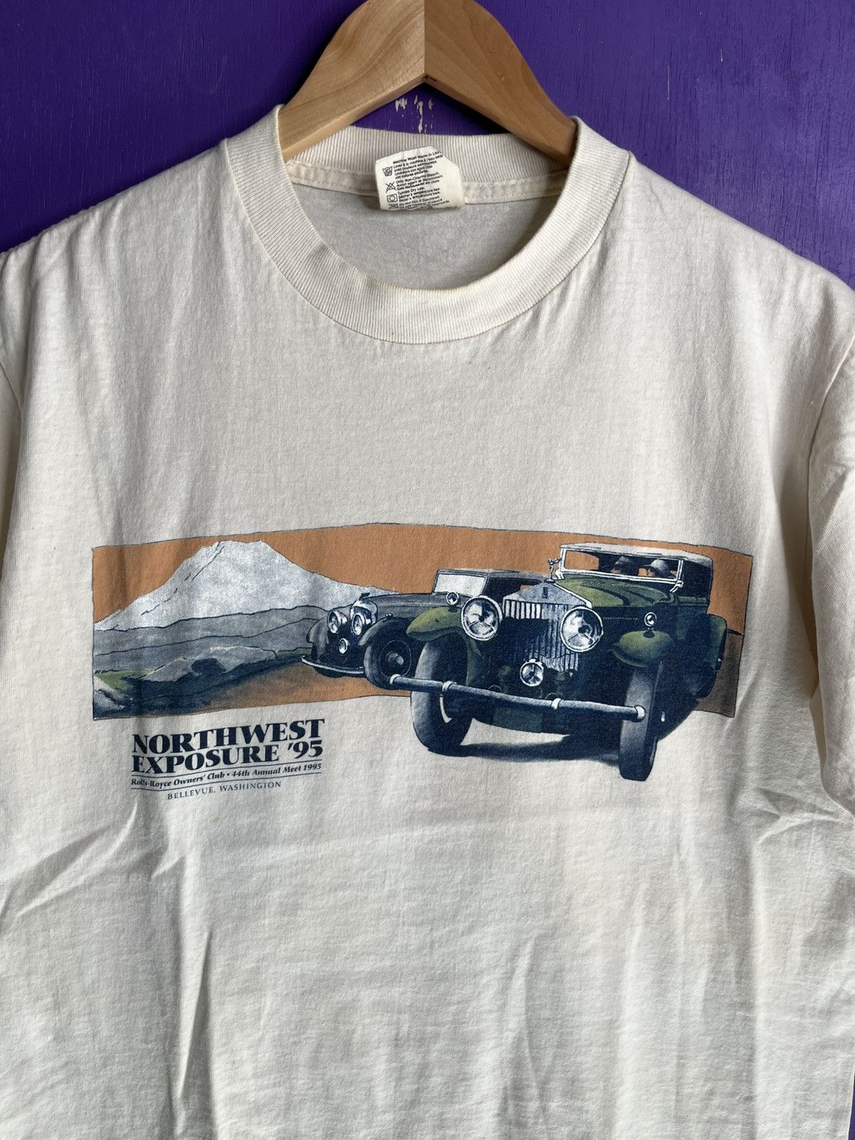 Vintage Vintage 1995 Rolls Royce northwest exposure t-shirt Size US M / EU 48-50 / 2 - 3 Thumbnail