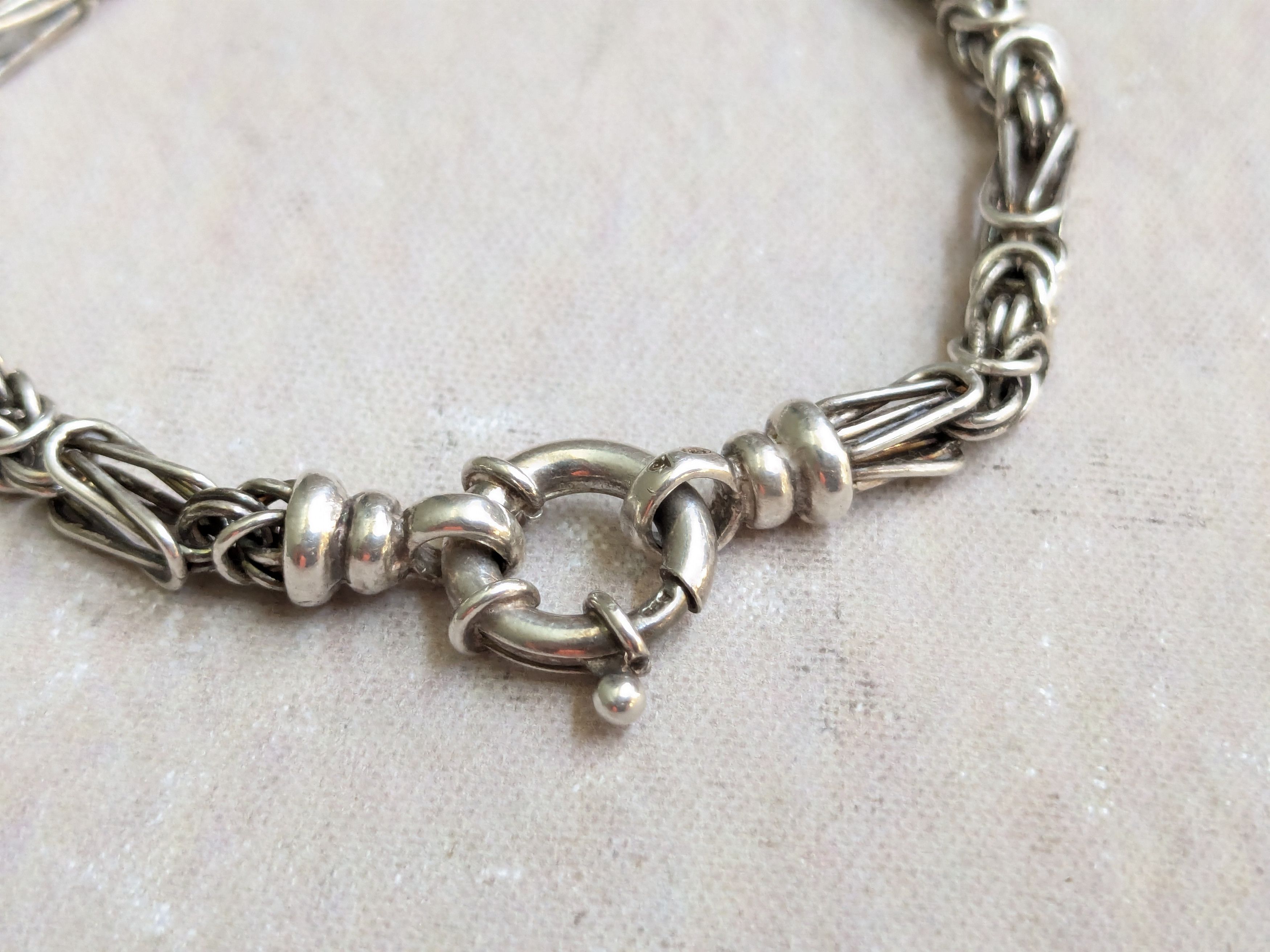 Jewelry Veronese Sterling Silver Byzantine Bracelet 8" Italy Size ONE SIZE - 5 Thumbnail