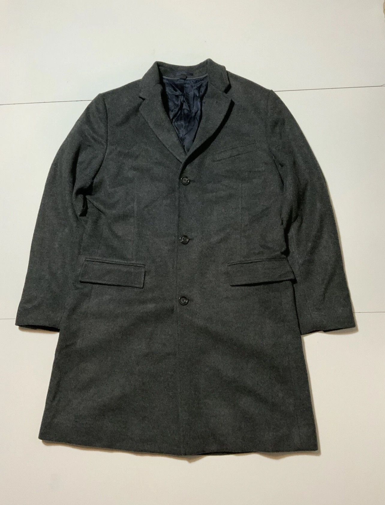 $450 J. Crew Ludlow Wool Cashmere Charcoal Overcoat Coat