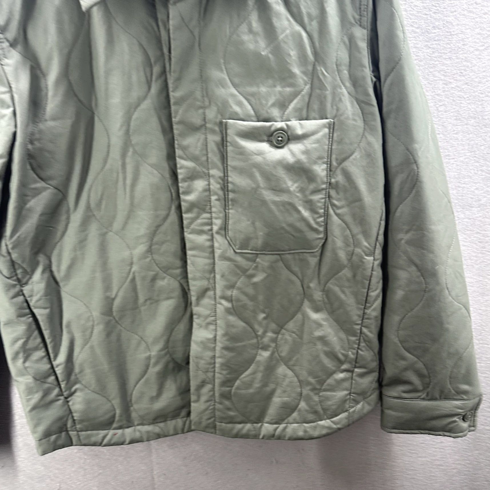 Everlane Everlane Mens Small Green Quilted Jacket Cotton Utility Casual Front Button Size US S / EU 44-46 / 1 - 4 Thumbnail