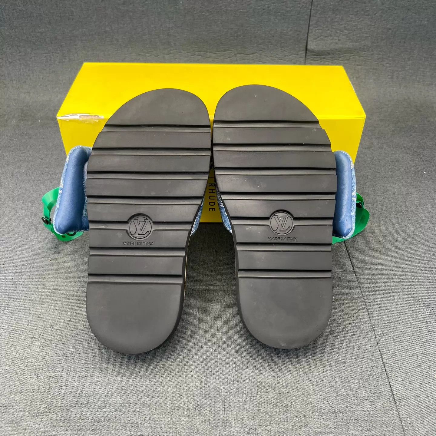 Louis Vuitton LV Pool Pillow Blue Denim Slippers 35 Original Box Size US 4.5 / IT 34.5 - 8 Thumbnail