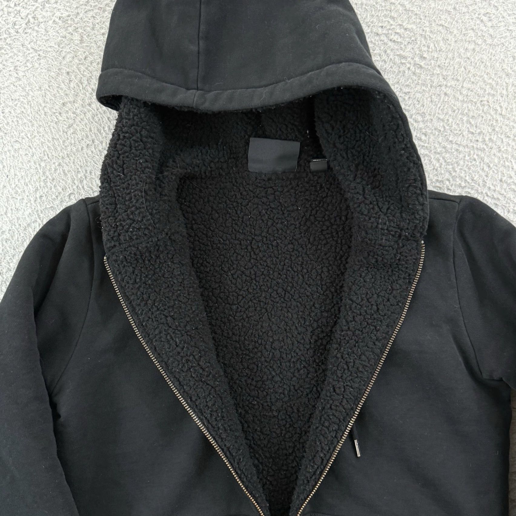 Harley Davidson VINTAGE Harley Davidson Sweatshirt Womens Medium Black Sherpa Hoodie Biker Motorcycle Size M / US 6-8 / IT 42-44 - 4 Thumbnail
