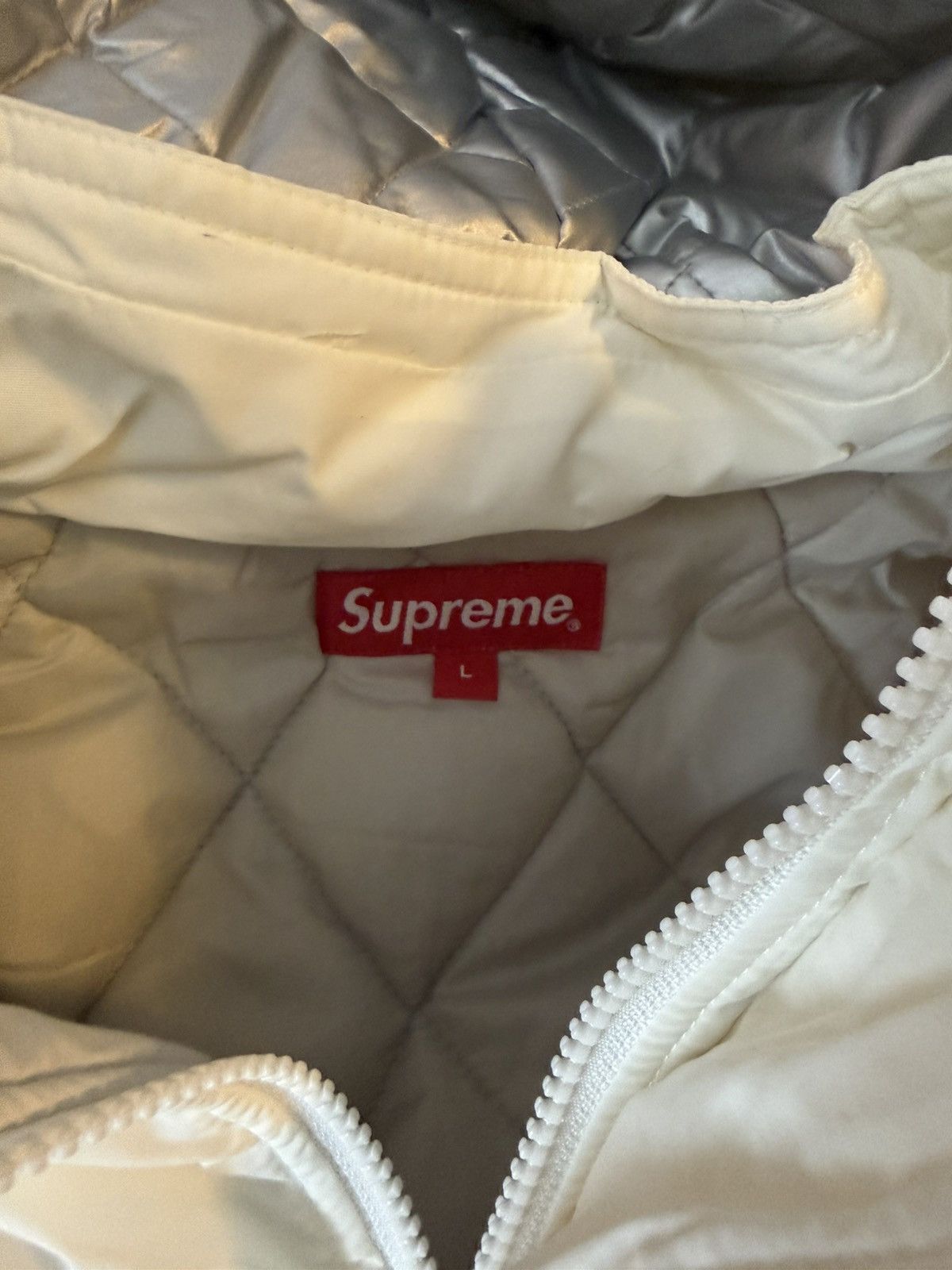 Supreme Supreme Stars Puffy Jacket White Size US L / EU 52-54 / 3 - 3 Thumbnail