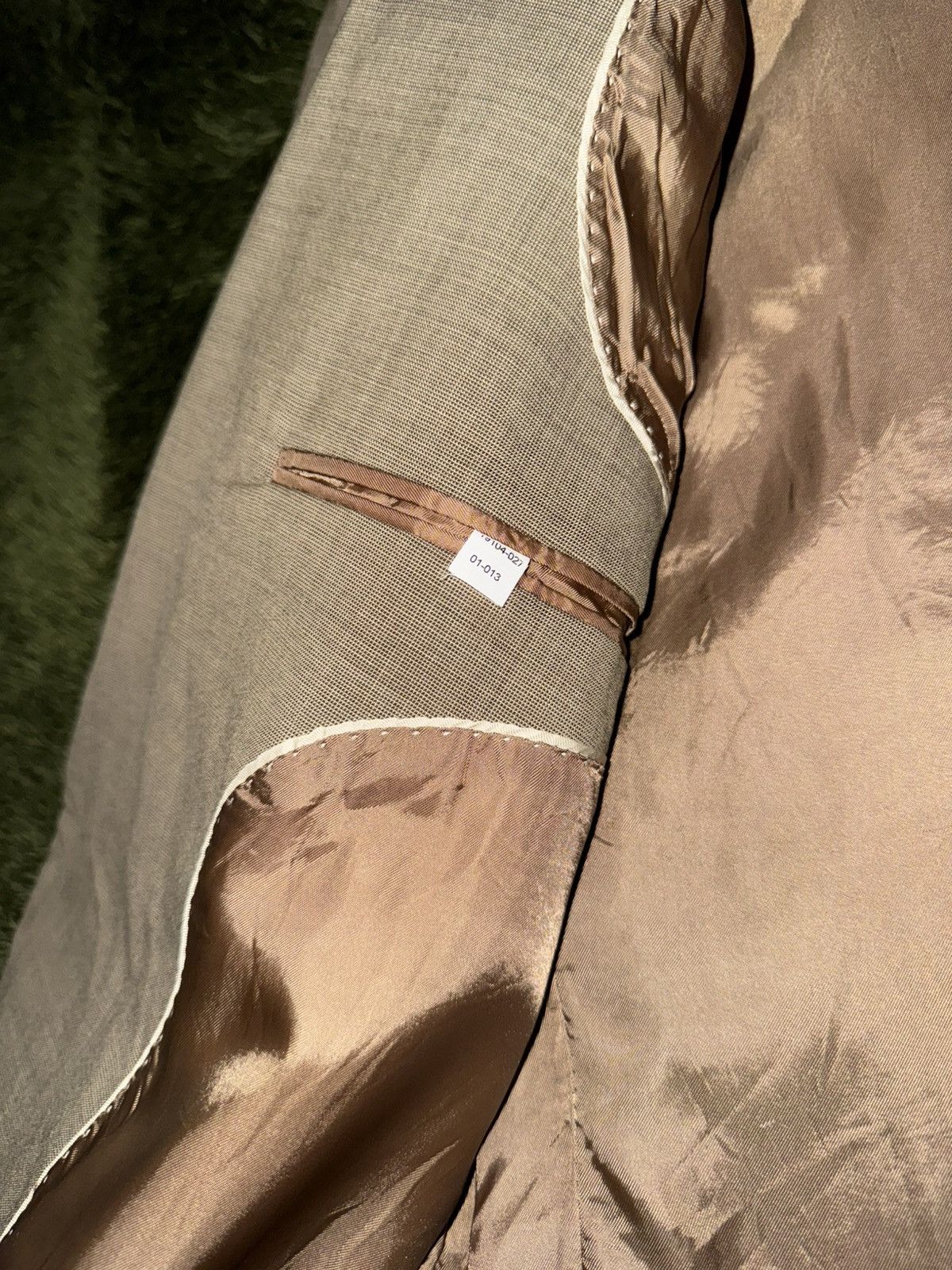 Brooks Brothers [42R] Brooks Brothers USA 346 Stretch Blazer Beige Size 42R - 6 Thumbnail