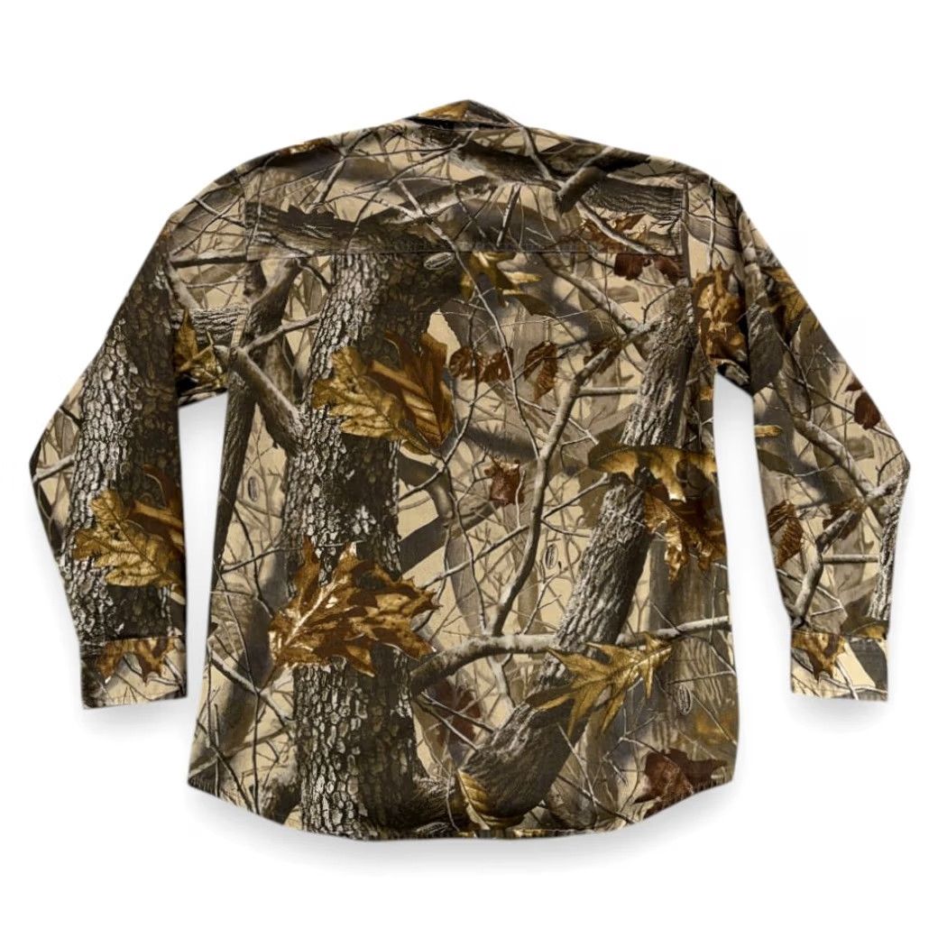 Realtree Remington Shirt Adult MEDIUM Brown Camo Hunting Realtree Hardwoods Outdoor Logo Shirt Size US M / EU 48-50 / 2 - 3 Thumbnail