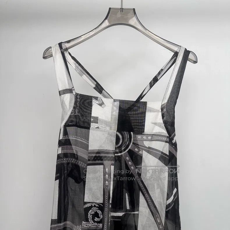 Hermes Hermes Printed Color Block Long Sleeveless Dress Size XS / US 0-2 / IT 36-38 - 5 Thumbnail