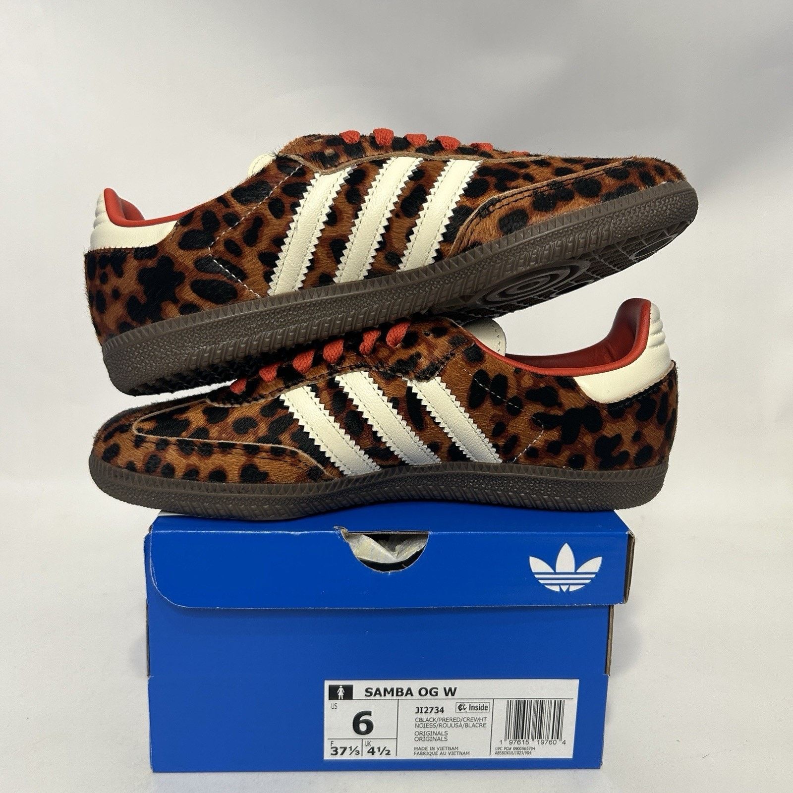 Adidas adidas Samba OG WMNS Leopard - “Preloved Red” JI2734 Size US 6 / IT 36 - 3 Thumbnail