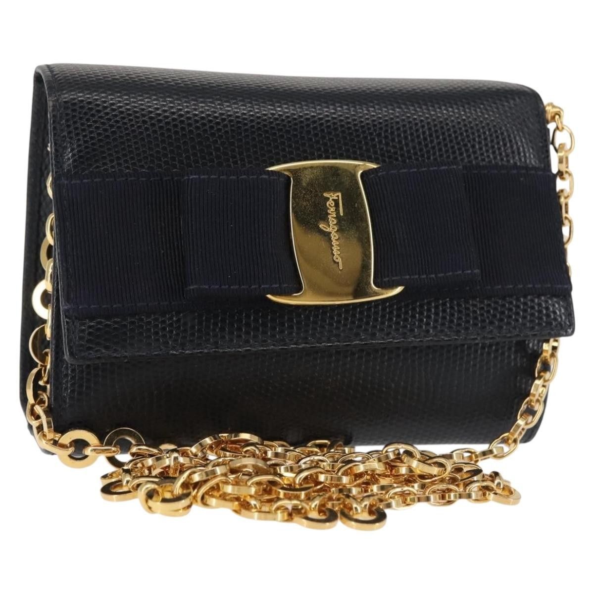 Salvatore Ferragamo Salvatore Ferragamo Chain Flap Shoulder Bag Leather Size ONE SIZE - 1 Thumbnail