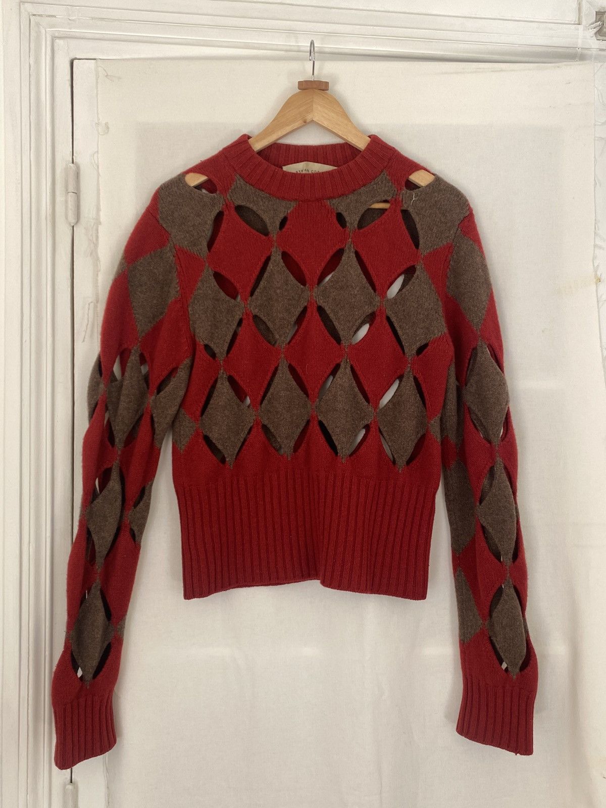 22AW STEFAN COOKE レイヤード カーディガン ウール S 美品】ステファンクック ウール レイヤード ニットカーディガン