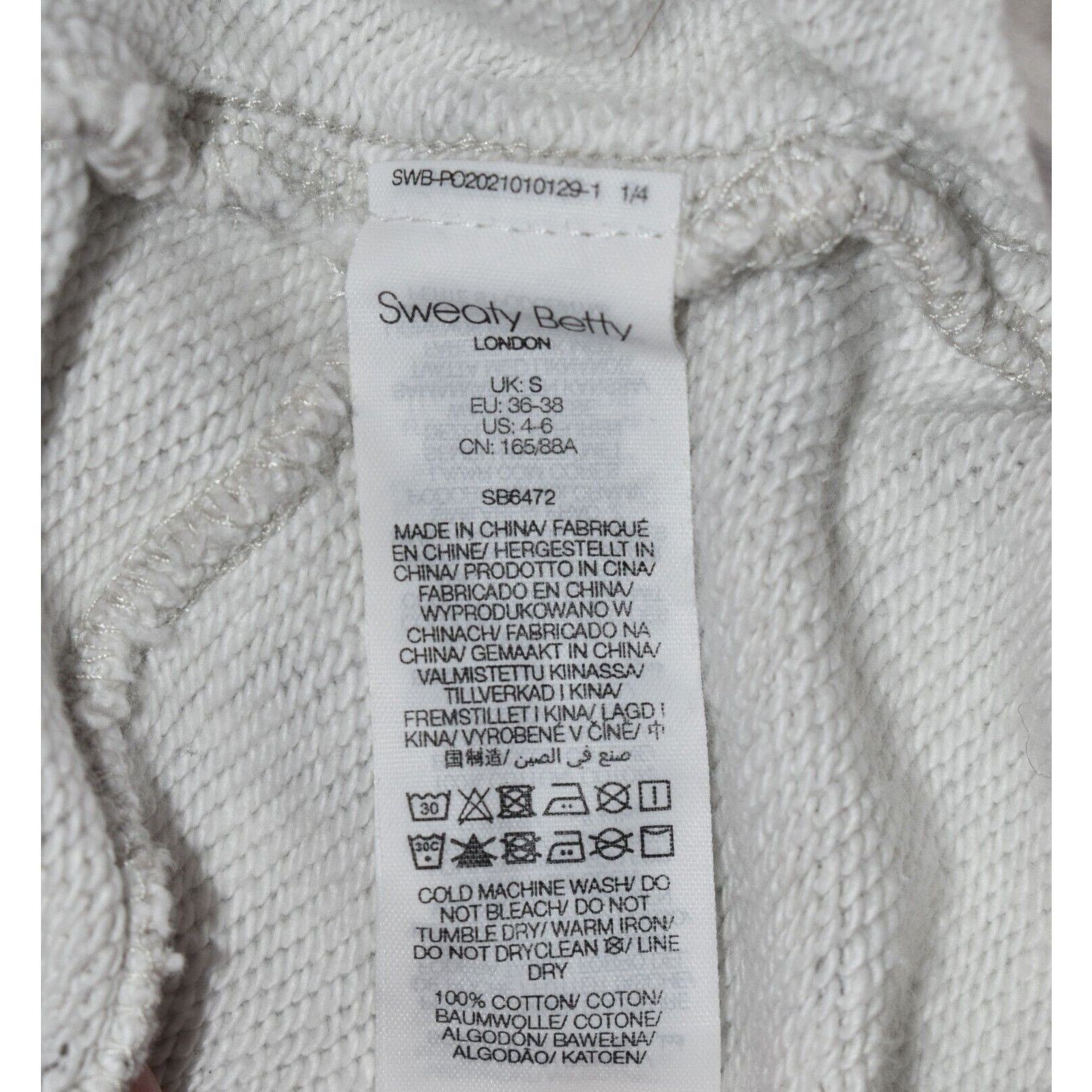 Sweaty Betty SWEATY BETTY Essentials Gray Zebra Print Fleece Shorts Sz S Size 27" / US 4 / IT 40 - 4 Thumbnail