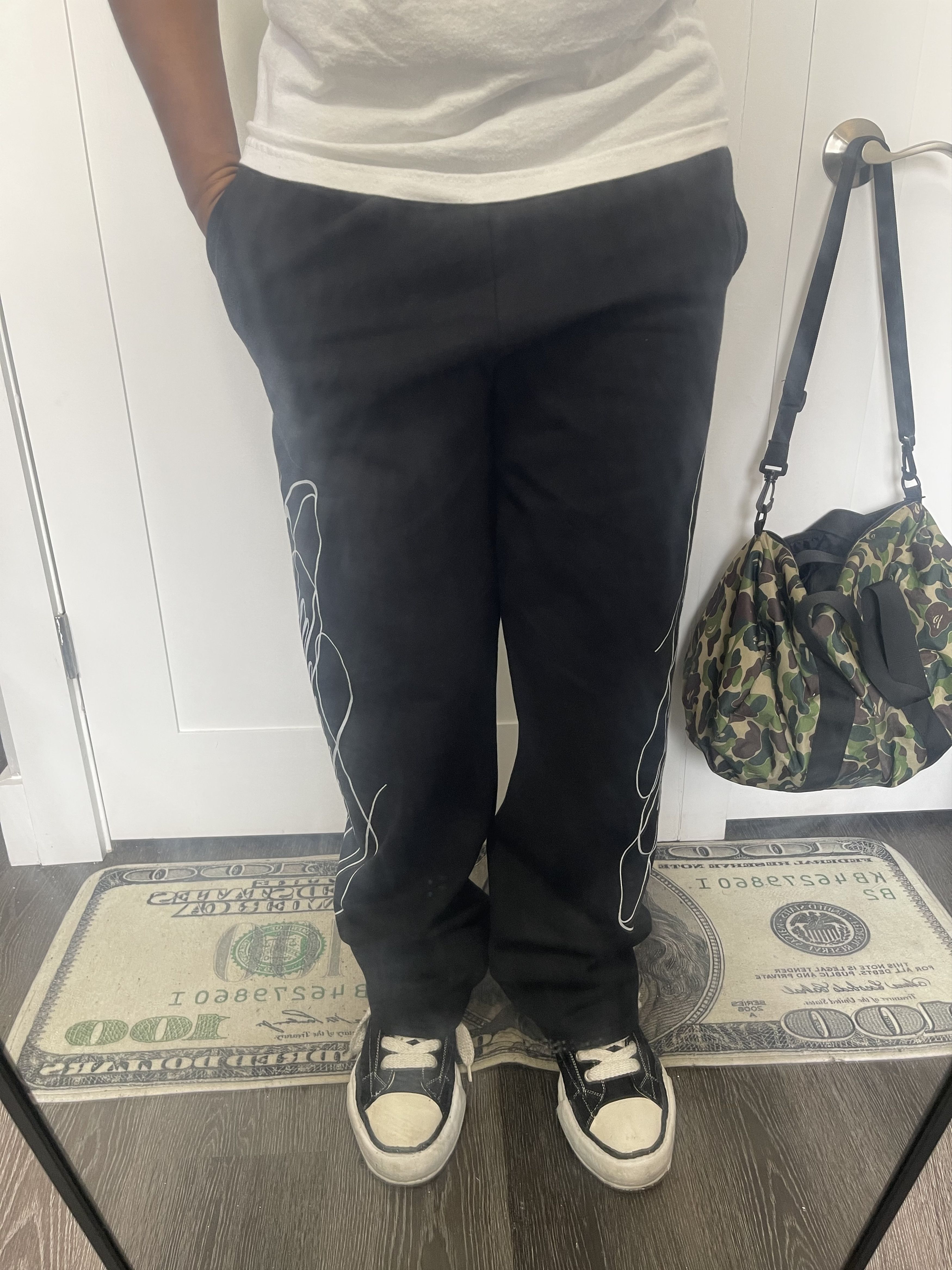 Japanese Brand Black "Euphoria" Sweatpants Size US 38 / EU 54 - 3 Thumbnail